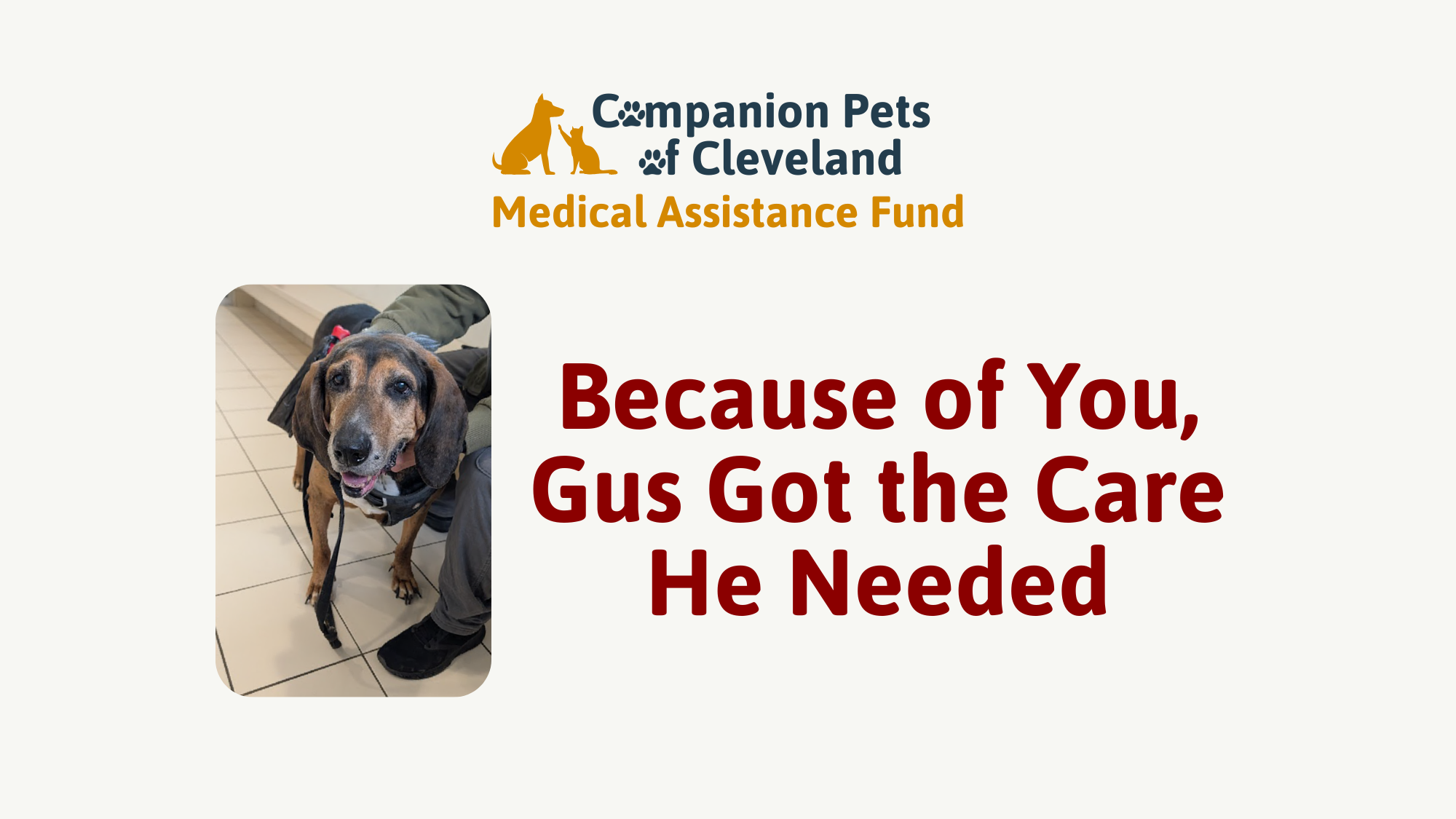 Because of You, Gus Got the Care He Needed